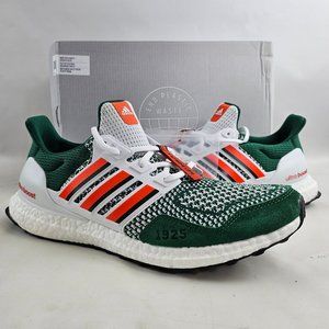 Adidas Ultraboost 1.0 Miami Hurricanes Athletic Running Shoes Men's sz 10 NEW